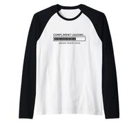 per complimento Si Prega di Stare Vicino Divertente Maglia con Maniche Raglan
