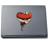 per Computer Portatile da Misc2-Hearts22 - brivido a Crazy a Forma di Cuore - 150 x 123 mm Adesivo