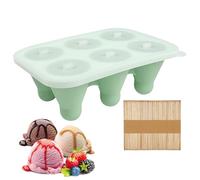 per con bastoncini - 6 cavità anti perdite facile sfaldamento - Stampo in silicone per ghiaccio con bastoncini di legno - per fondente caramello dolci Brownie Yogurt Torta Mousse al