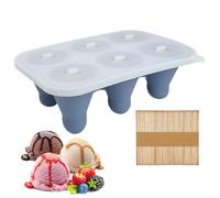 Per Con Bastoncini | A tema Badminton 6 Cavità,Stampo In Silicone Per Ghiaccio Con Bastoncini Di Legno,per Yogurt Torta Tartufi Dolci Fondente Caramello Mousse al Cioccolato