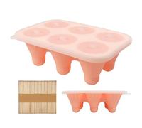 per con bastoncini, coperchio a prova di perdite, ispirato al badminton, stampo in silicone con bastoncini, per yogurt, succhi, torte, tartufi, dessert, fondente, caramello, cioccolato