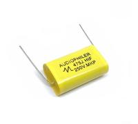 per Condensatore Assiale Electrodeless 4.7uF 250V MKP HiFi Audio Crossover Condensatore per Circuiti AC/DC, Film di polipropilene metallizzato con resina epossidica ignifuga,