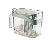 Per Condimenti Con Coperchio - Barattoli Per Condimenti | Per Spezie Con Cucchiaio E Vassoio Per Il Bancone Della Cucina | Set Sale Zucchero Pepe, Scatola Trasparen