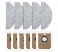 per Conga 8490 Robot Aspirapolvere Sacchetti e Mop Pads Kit, Sacchetti per la Polvere Senza intasamento con Forte Tenuta, Panni in Microfibra per Ultimate Ultra Power Cleaner, 6 Sacchetti + 5 tamponi