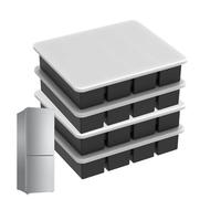 Per Congelamento Di Zuppa In Silicone - Set Di 4 Vassoi, Contenitore Di Conservazione Alimenti Riutilizzabile Con Coperchio, Scatola Di Congelamento Del Brodo Di Salsa Per Preparazione Del