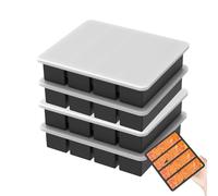 per congelatore per zuppe - Conservazione degli alimenti per congelatore a cubetti in silicone da 6,89 pollici | Contenitore impermeabile da 4 pezzi per succhi di brodo, preparazione dei pasti,