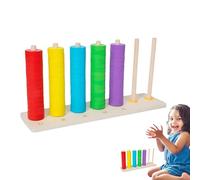 per contare, Strumenti matematici per Bambini - Giocattolo di Supporto per Computer in Legno,Anello interattivo per contare didattico, Giocattolo per Imparare la Matematica