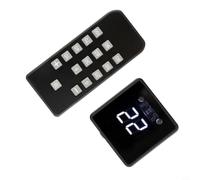 per controllo della ventola PWM con display digitale e telecomando per ventola PC a 4 pin, ingresso DC 5 V 12 V 24 V fino a 60 W di potenza massima, intervallo di regolazione 0-100%, nero