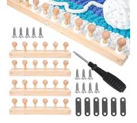 per Coperti in Filato | Strumento in Legno Portatile e Smontabile | Utensile Per Maglieria Per Coperte | per Principianti Hobbisti Appassionati Adolescenti Adulti Progetti Didattici e Domestici