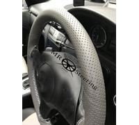 Per Copertura Volante In Pelle Perforata Grigia Peugeot Boxer Bianco Doppio STT