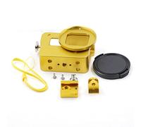 Per copribatteria Gopro Hero5/6 in metallo + specchio UV per fotocamere sportive, copertura laterale in metallo, accessori Gopro Hero5/6 accessori per fotocamera (Gopro Hero5/6, oro) GP416