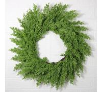per corona ad ago in pino 35 cm con texture autentica e in rattan da appender