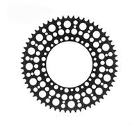 per corona Bici Pieghevole 130BCD Design per stella Bolle Nero | Compatibilità 130BCD, installazione per facile, adatta modelli pieghevoli, lega alluminio, colore nero(58T-Black)
