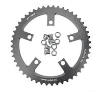per corona MTB 48T Robusta Alluminio BCD144 Fixie per corona | Leggera e , per spessore 4mm anti-flessione, finitura nera anodizzata, compatibile BCD130, uso urbano(110BCD)