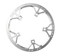 per corona Singola Bici 50T BCD130 Fluido per corona Singola | Finitura usura, montaggio per facile, ricambio ideale, per trasmissioni multi velocità, colore argento(54T)