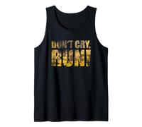 Per corridori: Don't Cry - Run! Vintage Rust Style Canotta