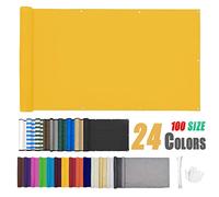 Per cortile, terrazza, balcone, recinzione, protezione UV, resistente al vento, PVC 420D, 15 colori, 352 misure, consegna rapida in 8 giorni, giallo