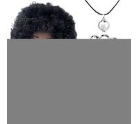 per costumi da discoteca,da discoteca da donna anni '70,per palline da da 5 pezzi Set costumi da anni '70 | Parrucca afro, orecchini, occhiali da sole, per palle da, kit