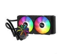 Per CPU Raffreddatore D'acqua 250W High-End AIO Vibrazione Bassa Doppia Fan | Per la dissipazione rapida del calore per i ventilatori idraulici silenziosi doppi silenziosi della tubazione intrecciata a