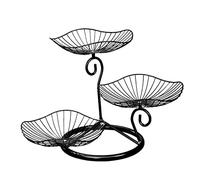 per Creativo vassoio di frutta a tre strati controsoffitto frutta verdura cestino titolare decorativo ciotola di frutta supporto di stoccaggio nero