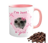 per criceto, triste, per criceti, in ceramica, con papillon di criceto triste, da caffè unica da 350 ml, divertente e divertente, fa ridere tutti gli appassionati di