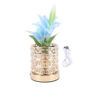 Per cristallo, per lampada a fiori, modalità a 3 colori ricaricabili, giglio artificiale, tocco dimmerabile, per comodino da comodino decorazioni per la casa