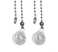 per cristallo Pull Cord String per interruttore a soffitto 1m 2-Pack per | K9 per perline di cristallo, tocco liscio, senza sbavature, lunghezza 1 m, ideale per soffitti alti