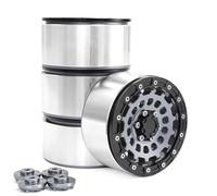 Per CROSSRC MK07 H8h YK4082/83 1/7 1/8 Cerchio In Metallo Beadlock Da 2,6 Pollici Pneumatico In Gomma 135 Mm Accessori Aggiornamento Per Auto Arrampicata Parti Modificate Rc(Black)