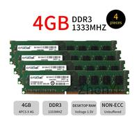 Per Crucial 32GB 16GB 8GB 4GB DDR3 PC3-10600U 1333MHz 1.5V DIMM Desktop RAM IT