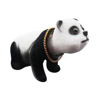 per cruscotto auto, statua di panda che scuote la testa, ornamento da scrivania, decorazione per cruscotto per casa, auto e veicoli