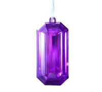 Per Crystal Square Gem Per Ornamenti Edizione 2025 per decorazioni natalizie e invernali, accento scintillante per ambienti festivi (viola)