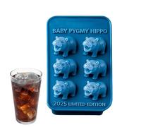 per cubetti di ghiaccio, 6 cavità a forma di ippopotamo, accessorio da cucina, stampo per cubetti di ghiaccio, per whisky, cocktail, caffè, uso domestico, all'aperto, campeggio, feste, riunioni