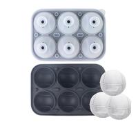 per cubetti di ghiaccio in silicone per congelatore, 6 scomparti in silicone da baseball riutilizzabile | Stampo per cubetti di ghiaccio sferico, per caffè, whisky, birra, festa del papà