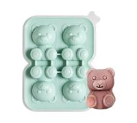 per cubetti di ghiaccio per congelatore, contenitore in silicone alimentare a forma di orso, per cubetti di ghiaccio in silicone, per bevande, acqua, whisky e cocktail al chiuso quando