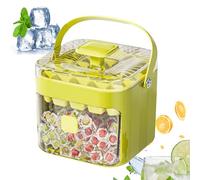 per cubetti di ghiaccio per congelatore | Contenitore per congelatore riutilizzabile con custodia, con manico, suddivisione in 48 scomparti, utensili da cucina per esterni, campeggio, uso