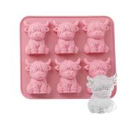 per cubetti di ghiaccio per freezer | Stampo in Silicone Riutilizzabile con 6 Scomparti a Forma di Bue delle Highlands | Contenitore Creativo e Gadget da Cucina,per feste in cucina cibo campeggio viag