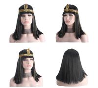 Per cuffia con parrucca cosplay Cleopatra G9A1 U2X6
