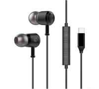 Per cuffie in-ear di tipo C, chip digitale da 1,2 m, per auricolari in-ear | Jack da 3,5 mm, risonanza dei bassi profondi, microfono integrato, chiamate chiare, compatibile con i giochi