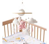 per culla - Orsetto da 17,7x9 pollici, Accessorio per culla Cloud Star, Decorazione estetica della stanza | Peluche sospeso Succhietto Rotazione Bambini Ragazze Ragazzi Camera da l