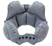 per cuscino Collo U Ergonomico Gonfiaggio Compatto per cuscino | Forma ergonomica a U, supporto ottimale, riduce tensione collo, materiale PVC morbido(Gray)