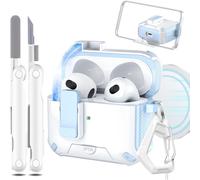 per custodia compatibile con AirPods di terza generazione, compatibile con MagSafe, blocco magnetico automatico, porta di ricarica