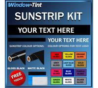 Per CUSTOM il Tuo Testo Here Striscia Sole Auto Parabrezza Adesivo Gloss O Opaco