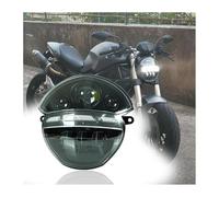 Per D&UCATI Per Mon&ster 695 696 795 796 1100 1100S Faro Per Moto Faro Anteriore Gruppo Frontale Faro Impermeabile Completo Faro Del Motociclo(Nero)