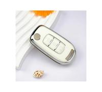 Per Dacia Per Logan 2021 Key Cover Shell TPU Car Key Case Cover Accessori Per Auto(Silver Line White)