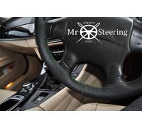 Per Daewoo Lanos 97 + Perforata Copertura Del Volante IN Pelle Verde Doppio