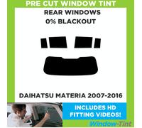 Per Daihatsu Materia 2007-2016 Pre Taglio Pellicola Finestrini Post. 0% Blackout