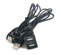 Per Dash Mount Doppio Pannello Adattatore Usb Per Car Stereo Audio System Flush Installare Cavo di Prolunga 100 cm Filo Nero Per La Ricarica Del Veicolo