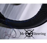 Per Datsun Fairlady 1600 Copertura Per Volante In Pelle Perforata Blu Doppia Stt