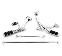 Per Davidson Spo&rtster XL883 1200 2004-2013 Kit Completo Di Comandi Avanzati, Pedane, Leve, Collegamenti, Sia Freno Che Cambio Motocicletta Pedane(Cromo)