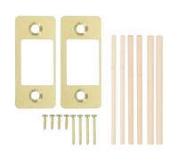 Per Deadbolt, 2 Set Placca di Serratura 1"x2.24" con Viti Dorate